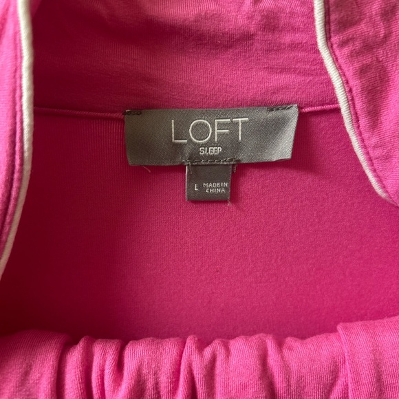 LOFT Pink Button-Down Pajama Set Like New! - Picture 8 of 8